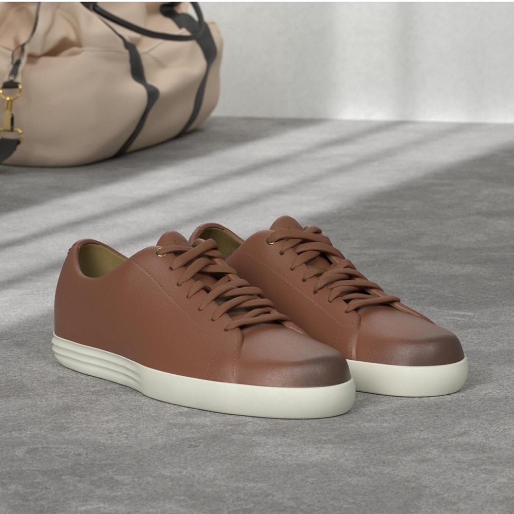 Cole Haan Grand+ Court men's brown sneakers
